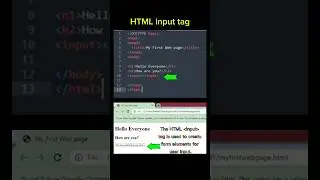 HTML input tag uses and guide #part1 #ai #facts #html #coding #shorts #programming