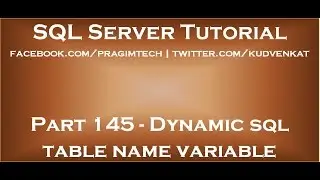 Dynamic sql table name variable