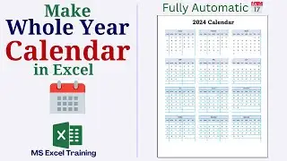 How to Make Yearly Calendar in Excel for Any Year