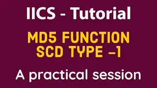 IICS SCD Type 1 with MD5 function | IICS Tutorial SCD Types | IICS Tutorial