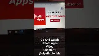 UiPath Apps Chapter 1 #uipathcommunity #uipathapps #uipathtraining #rpa #shorts