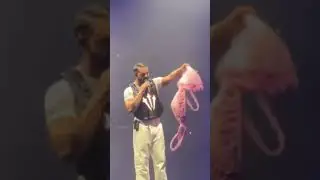 someone threw a bra on drakes stage again 😂 #drake #hiphop #concert #rap #viral