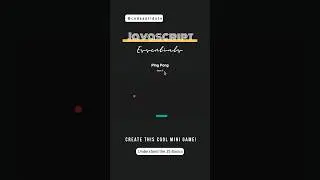 Ping Pong Game | HTML, CSS, JavaScript | Learn to Code! #webdevelopment #shorts #viral #trending