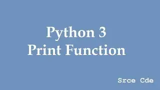 Python 3: Print Function