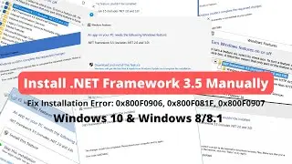 Install Dot .NET Framework 3.5 [netfx35] Manually (Fix Errors)