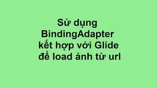 Example 11 : Sử dụng BindingAdapter kết hợp với Glide để load ảnh từ url