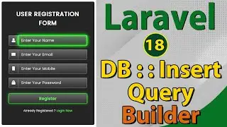 How to Insert Animated HTML Form data to MySQL using  Query Builder | Laravel full course in Hindi