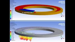 Easy FEA Simulation of Heat Dissipation in a Disc Brake with 1 Pad - ANSYS Coupled Field Transient