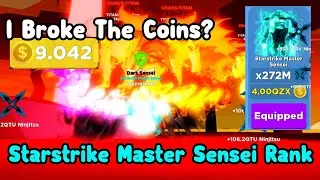 I Broke The Coins?! Unlocked Best Rank Starstrike Master Sensei! - Roblox Ninja Legends