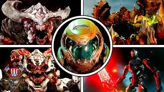 DOOM 2016 - All Bosses (NO DAMAGE)