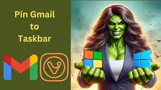 How to Pin Gmail to Windows 11 or 10 Taskbar using Vivaldi | GearUpWindows Tutorial