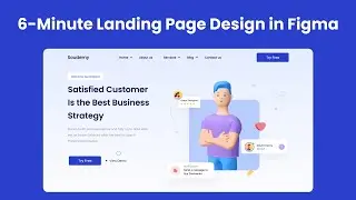 6-Minute Landing Page Design in Figma | Figma for beginners