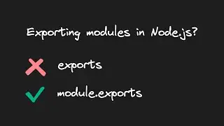 Avoid this mistake when exporting in Node.js