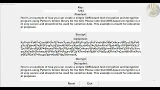 How to create a System that can Encrypt and Decrypt Text using Tkinter in Python