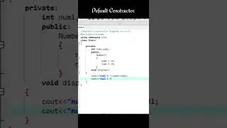 Default Constructor Program in C++ | #shorts | #learnprogramming
