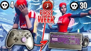 1 Week Progression From CONTROLLER to PC (Controller to Keyboard & Mouse) | Fortnite Progression