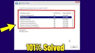 Cannot Select Windows 11/10 Edition During Installation - How To Fix Unable Choose Windows Version ✅