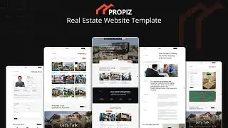 Propiz - Real Estate Website Template / Modern Real Estate Website Design Solution