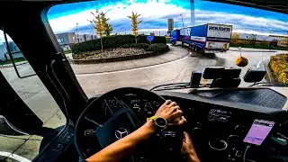 POV Truck Driving MERCEDES ACTROS in BELGIUM #trucks #truck #driver #pov #hgv