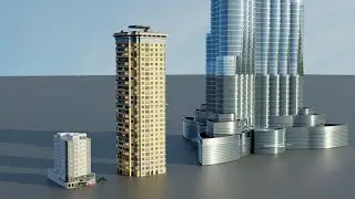 Average Building vs Tallest building Size Comparison | 3d Animation Comparison