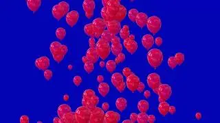 no copyrights falling red balloons animation black screen video background