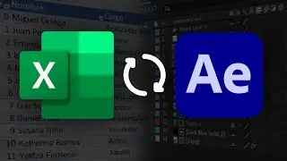 Automating data in After Effects with Excel tables.