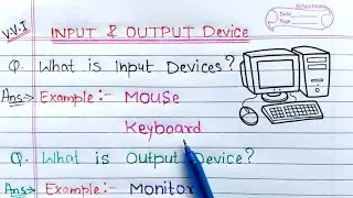 Input & Output devices of computer | Learn Coding