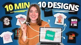 How to Make 10 EXTREMELY PROFITABLE (Beginner Friendly) Designs in Just MINUTES: Best POD Niches