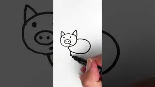 How to draw a fat pig step by step for kids #kids #kidsdrawing #drawing #easydrawing #pig