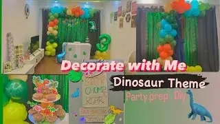 Dinosaur Theme Party Prep, Deco With Me