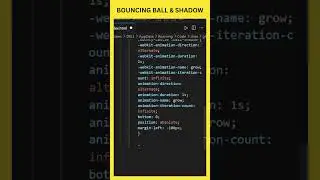 Bouncing Ball with Shadow | HTML | CSS | Animation 