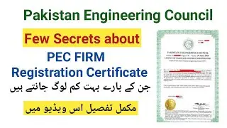 few Secrets mentioned on PEC FIRM Registration Certificate | PEC FIRM Registration | PEC