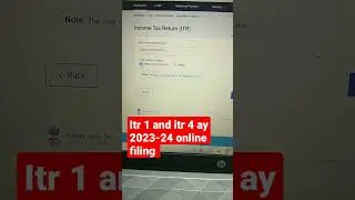 ITR 1 AND ITR 4 AY 2023-24 ONLINE FILING 