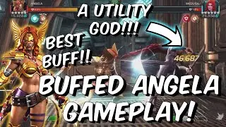 Buffed Angela Gameplay - A NEW UTILITY GOD IS BORN!!! BEST MARCH BUFF - Marvel Contest of Champions