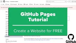 Github Pages Tutorial: Create a Website for FREE on GitHub | GitHub Pages Website for FREE