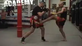 Muay Thai training - front kick or teep