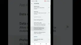 Manual network selection on a Motorola smartphone 