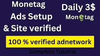 Setup Moneytag ads on Wordpress site || add website and verification on Moneytag daily 2$ earn