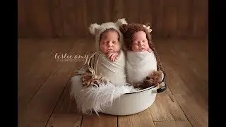 Strobel Twins | Behind the Scenes | Conway Newborn Photographer