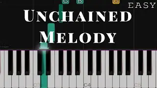 Unchained Melody - The Righteous Brothers | EASY Piano Tutorial