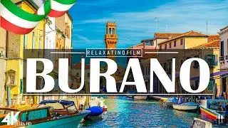 Beautiful Burano 4K • Relaxing Italian Music, Instrumental Romantic • Video 4K UltraHD