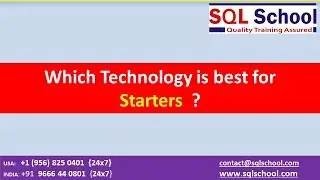 Which Technology is good for Starters Freshers ?  SQL School Recommendations