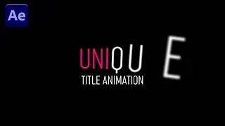 How to Create Unique Title Animation in After effects | After Effects Tutorial