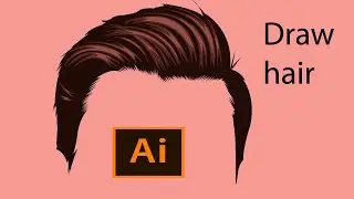 how to draw male hair in illustrator for beginners