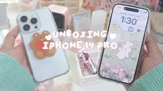 ☁️ iphone 14 pro (silver) aesthetic unboxing ˖° camera test and comparison 🤍