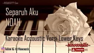 Noah - Separuh Aku Karaoke Piano Versi Lower Keys