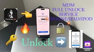 MDM FULL UNLOCK ANY IPHONE/IPAD/IPOD 🔥CHECKM8🔥 REMOVAL 💯💥