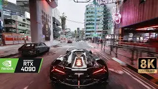 [8K] Cyberpunk 2077: Ultra Path Tracing Mod | Real Weather | RTX4090 | Real Life Graphics 300+Mods