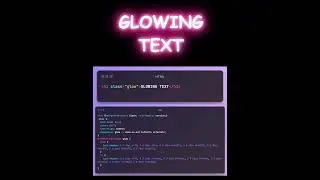 GLOWING TEXT with CSS