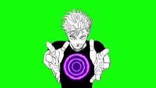 GOJO CURSE TECHNIQUE ( RED , BLUE , PURPLE ) GREEN SCREEN MANGA ANIMATION (JJK) 4K #capcutpc #gojo